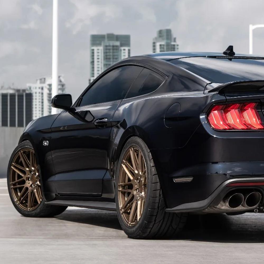 2015-2023 Mustang Velgen VF9 Wheel & MT Tire Kit - 20x10/11 - Gloss Bronze
