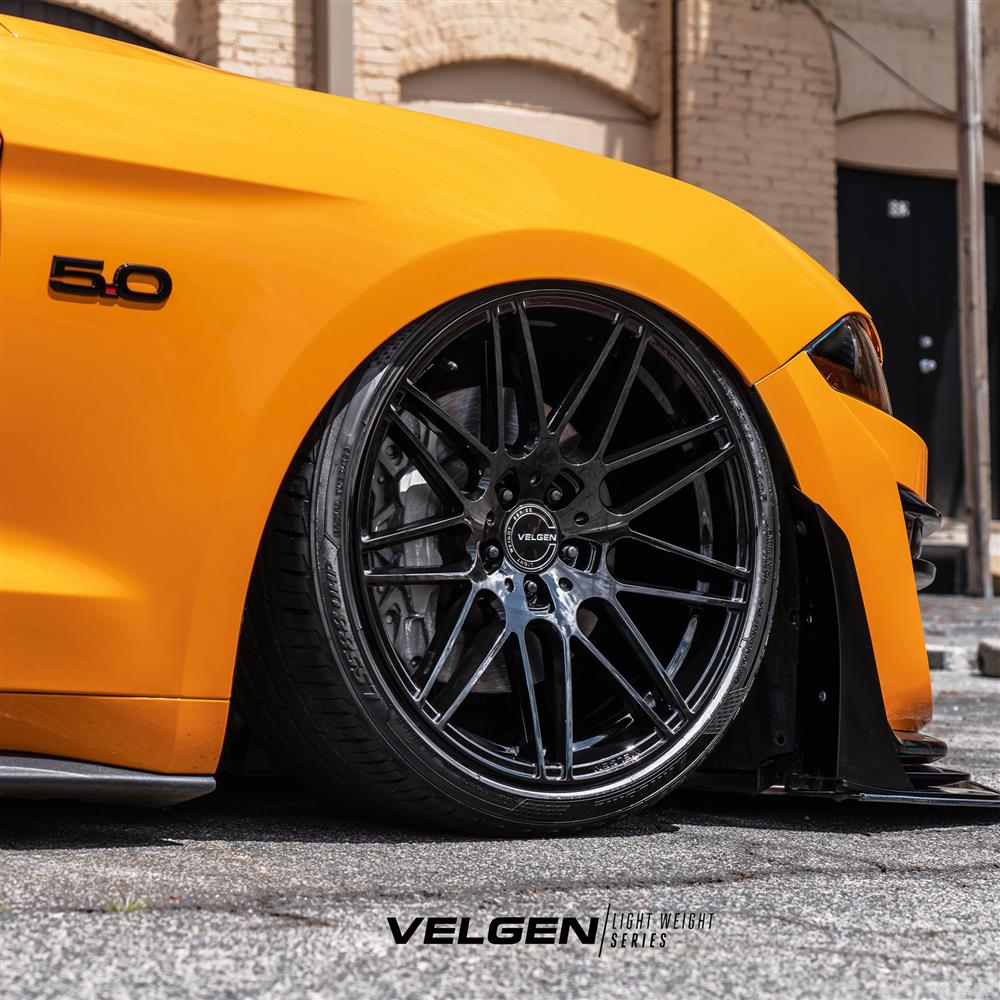 2015-2023 Mustang Velgen VF9 Wheel & Nitto Tire Kit - 20x10/11 - Gloss Black