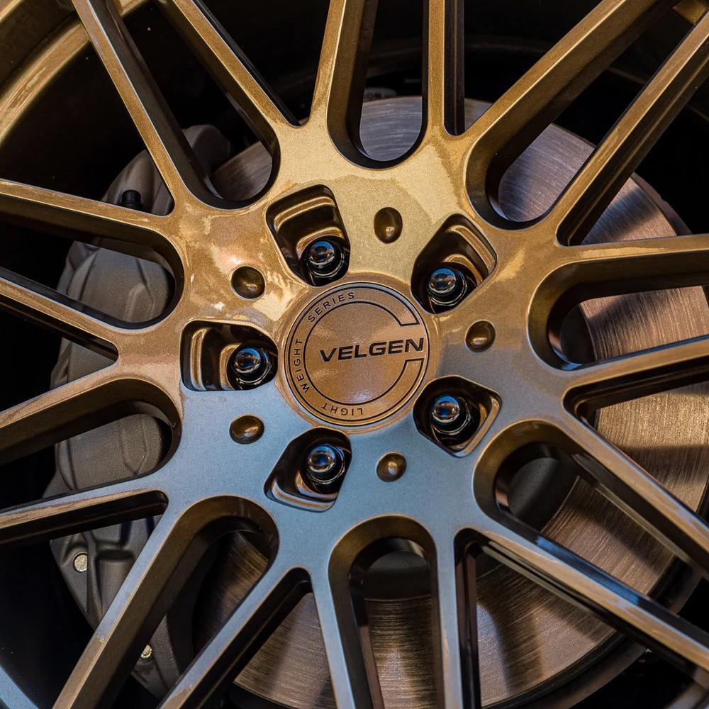 2015-2023 Mustang Velgen VF9 Wheel & MT Tire Kit - 20x10/11 - Gloss Bronze
