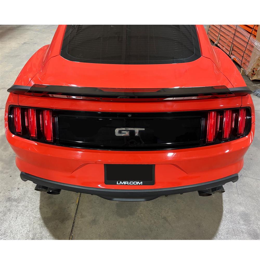 Mustang GT500 Style Rear Spoiler w/ Gurney Flap - Matte Black (15-23)