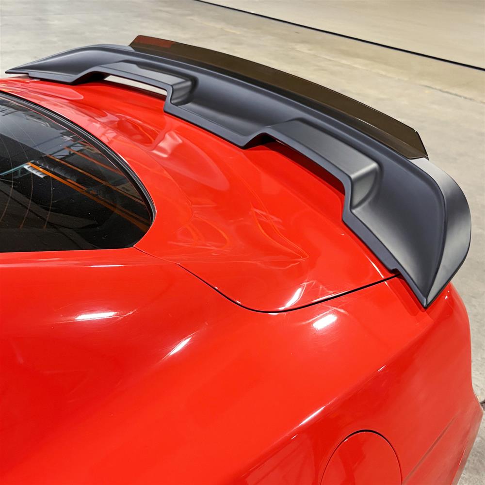 ポテト　スポイラー Mustang GT500 Style Rear Spoiler w/ Gurney Flap - Matte Black (15-23)