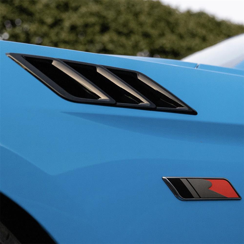 2015-23 Mustang Roush Fender Vent Heat Extractors  - Gloss Black