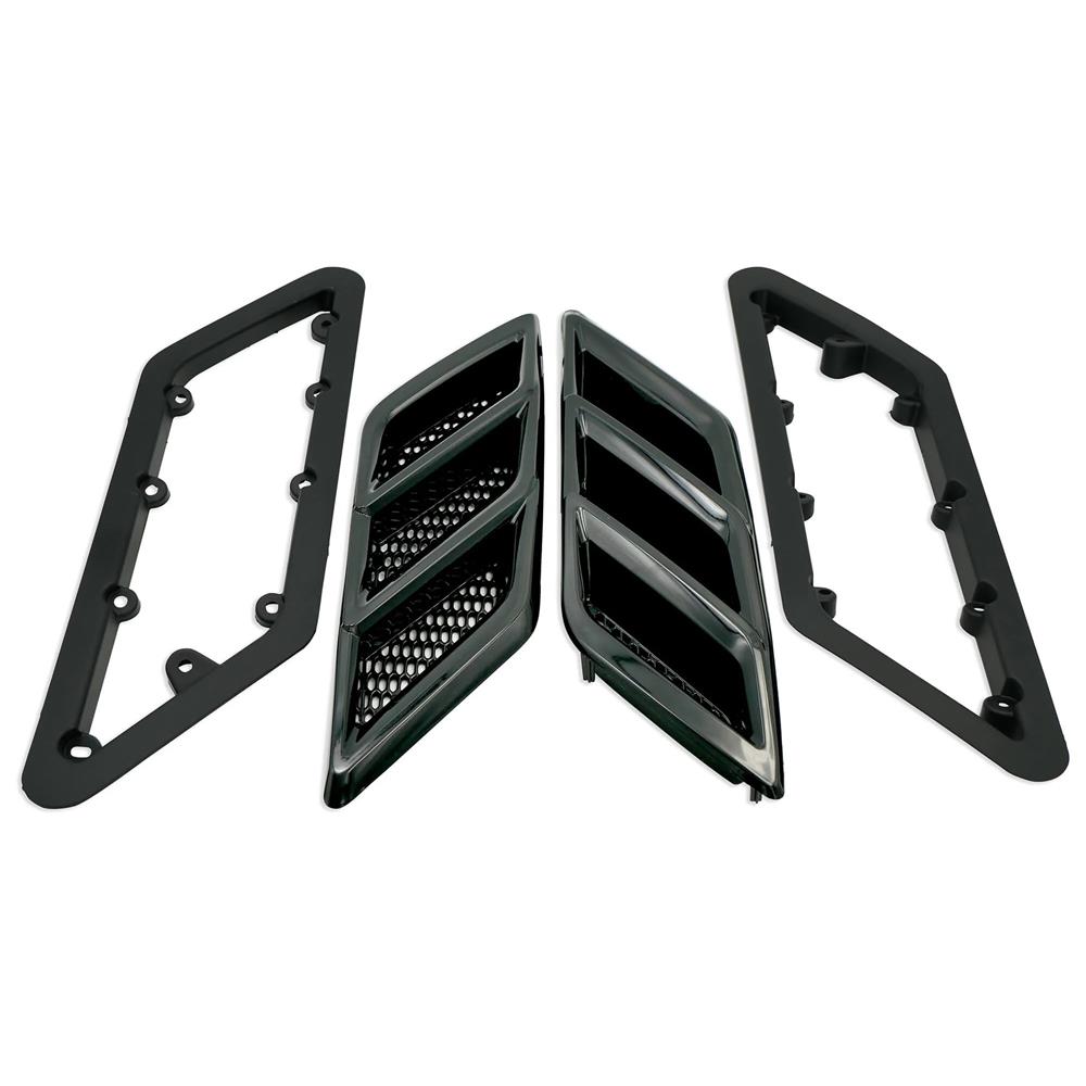 2015-23 Mustang Roush Fender Vent Heat Extractors  - Gloss Black