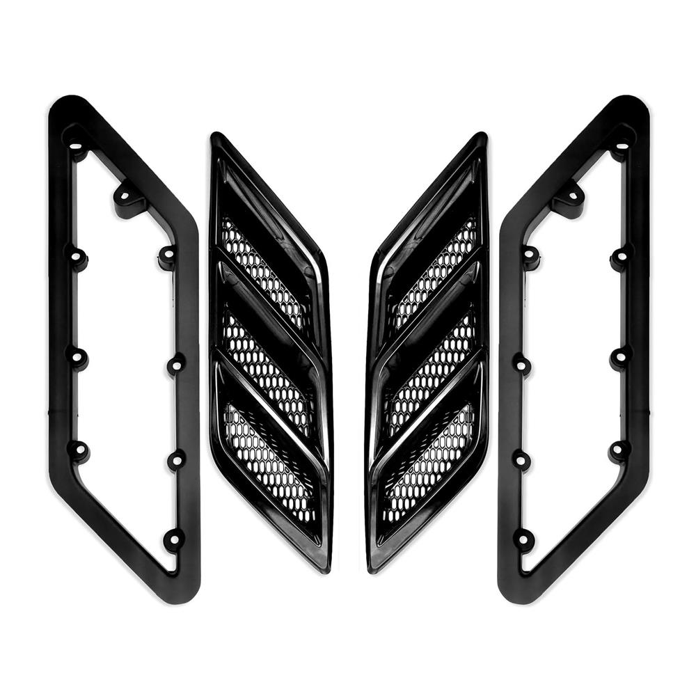 2015-23 Mustang Roush Fender Vent Heat Extractors  - Gloss Black