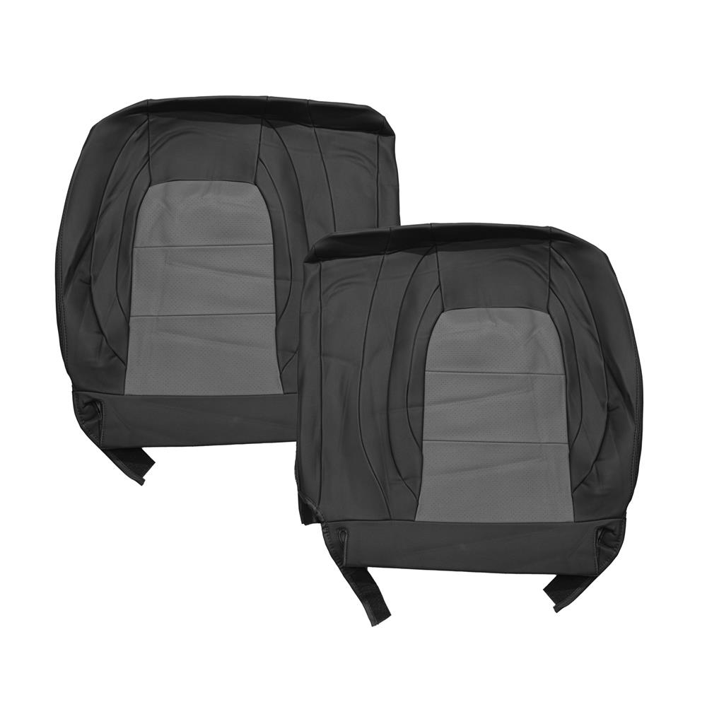 2015-23 Mustang Factory Style Seat Covers - Black/Gray
