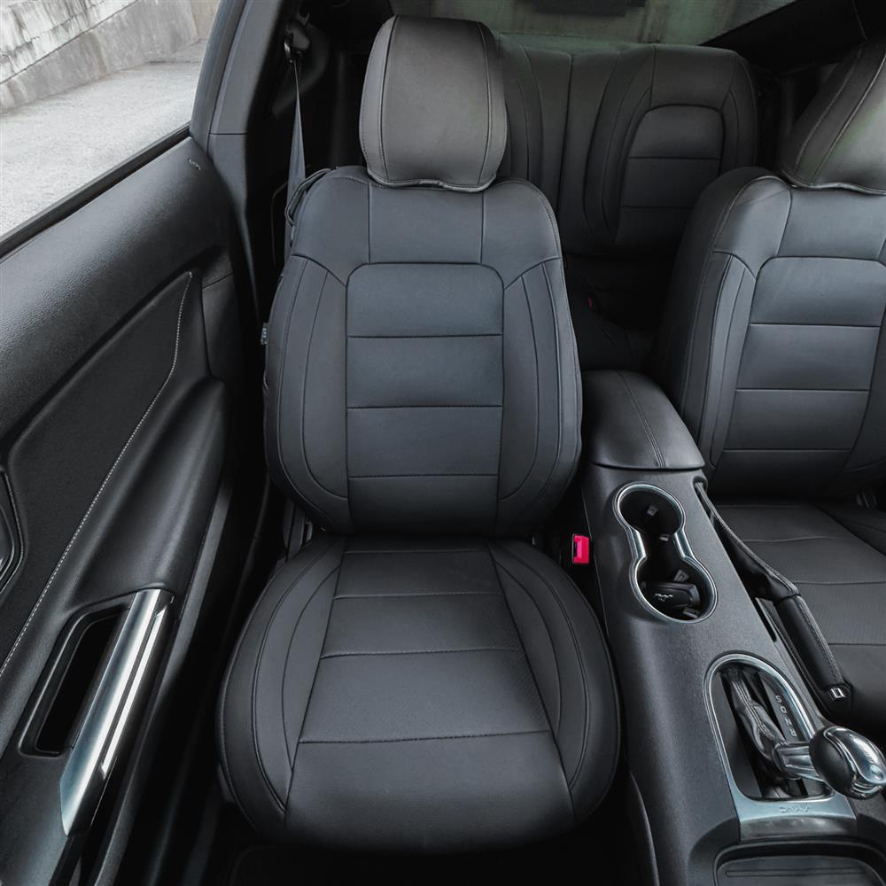2015-23 Mustang Factory Style Seat Covers - Black/Gray