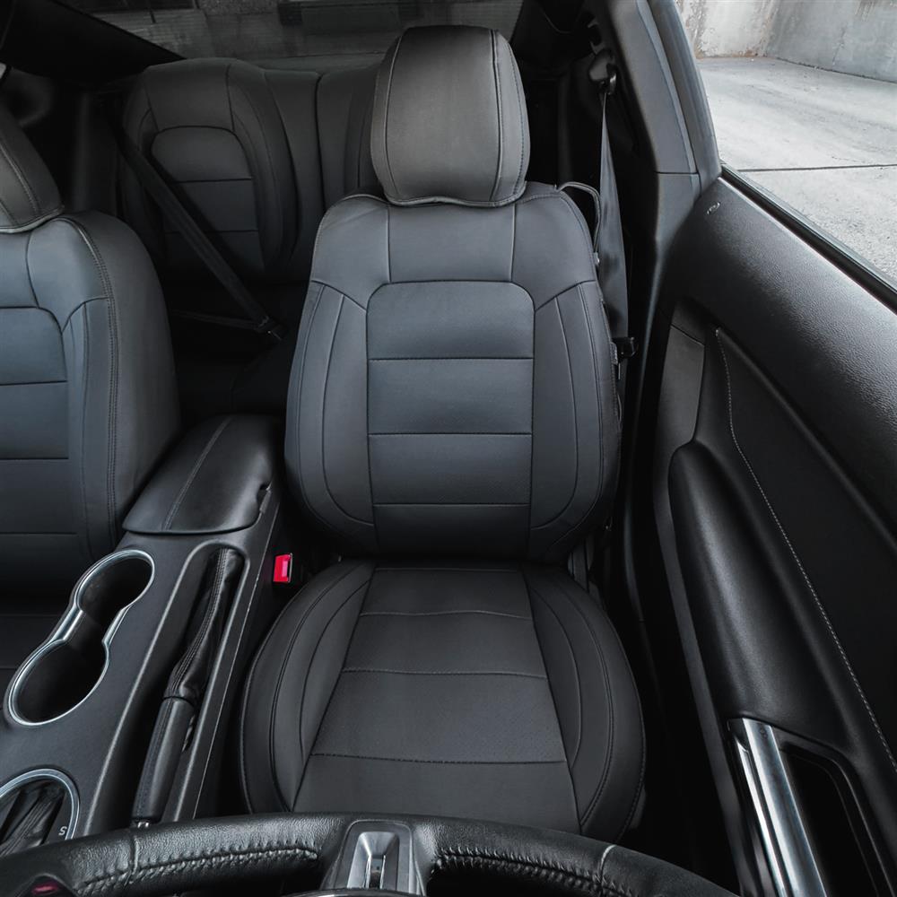 2015-23 Mustang Factory Style Seat Covers - Black/Gray