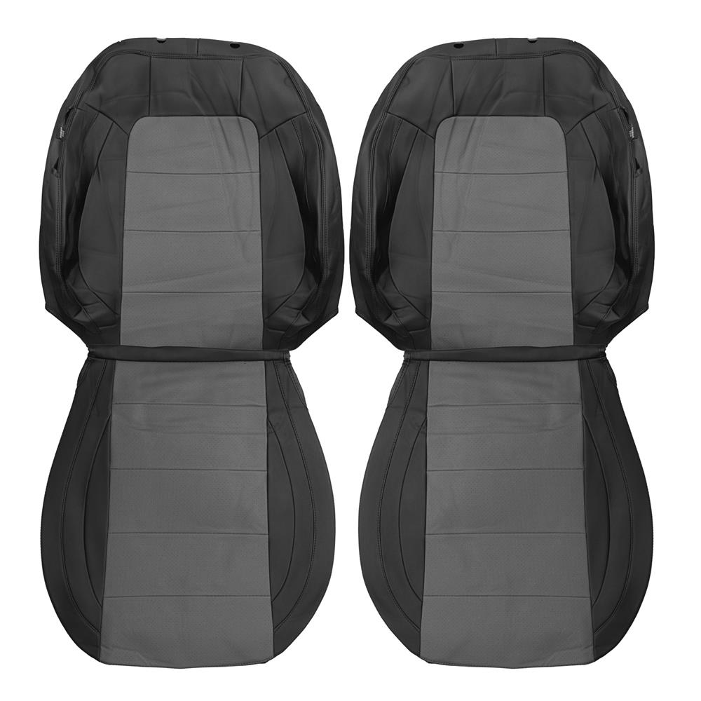 2015-23 Mustang Factory Style Seat Covers - Black/Gray