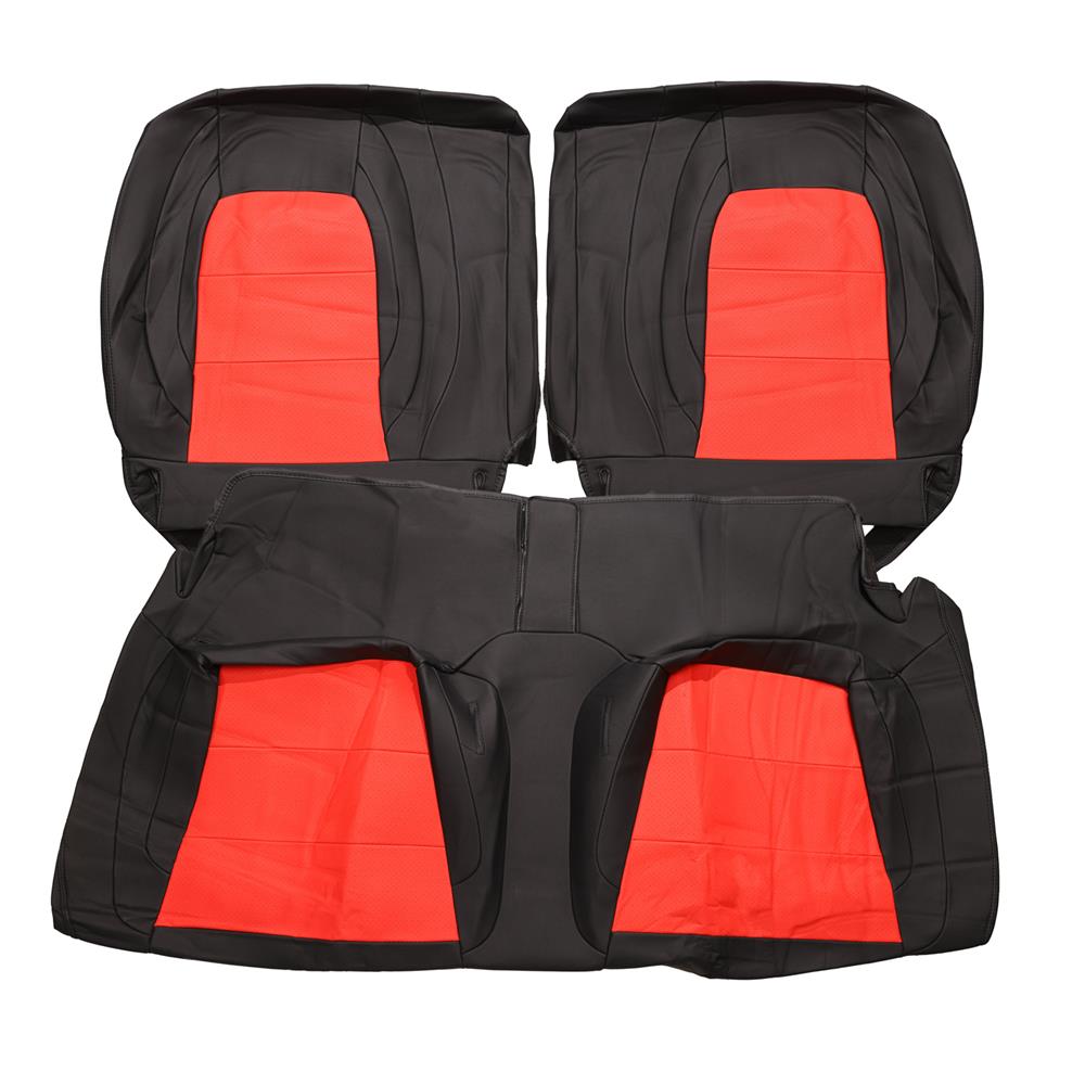 2015-23 Mustang Factory Style Seat Covers - Black/Red