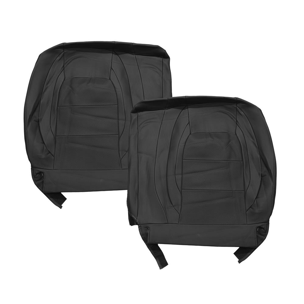 2015-2023 Mustang Factory Style Seat Covers - Black Simulated Leather