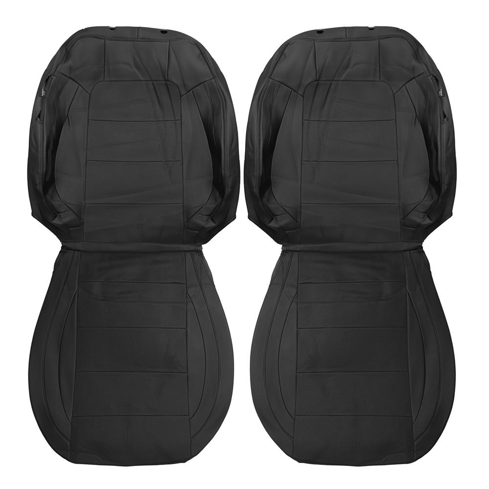 2015-2023 Mustang Factory Style Seat Covers - Black Simulated Leather