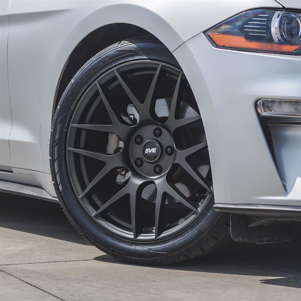2015-2023 Mustang SVE R357 Wheel & Firestone Tire Kit - 19x10/11 - Gloss Graphite