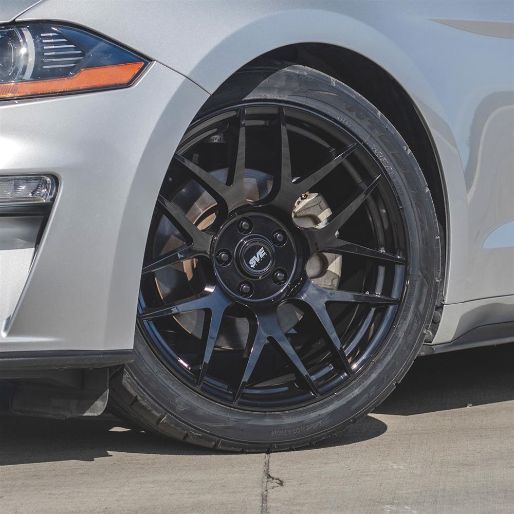 2015-2023 Mustang SVE R357 Wheel & Firestone Tire Kit - 19x10/11 - Gloss Black