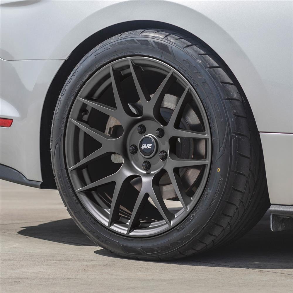 2015-2023 Mustang SVE R357 Wheel & Firestone Tire Kit - 19x10 - Gloss Graphite