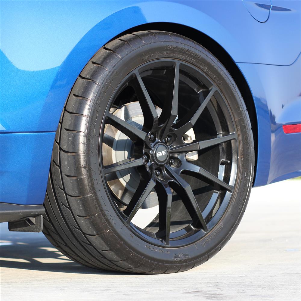 2015-2023 Mustang SVE S350 Wheel & Firestone Tire Kit - 19x10/11 - Gloss Black