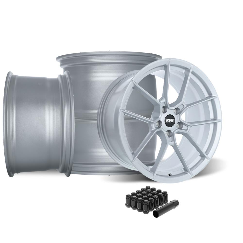 2015-25 Mustang SVE DHP1 Forged Wheel Kit - 19x10/11  - Silver