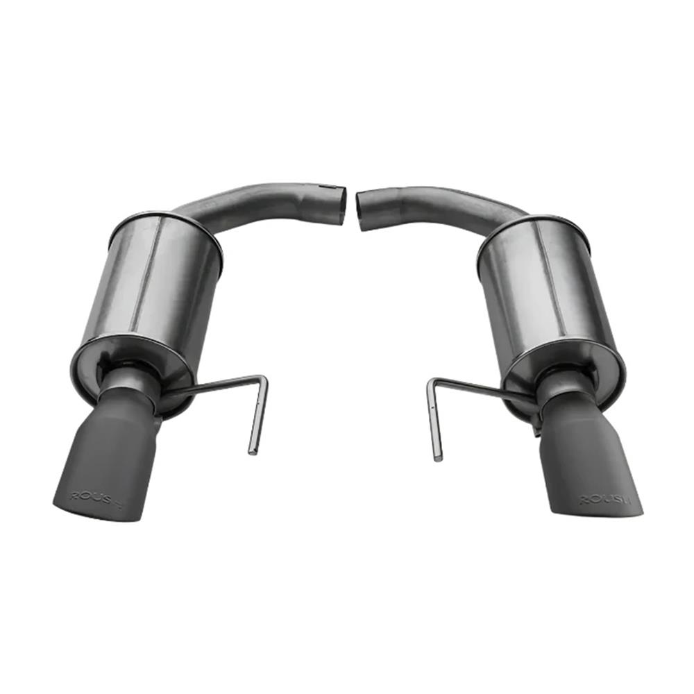 2015-26 Mustang Roush Axle Back Exhaust Kit  - Black Tips V6/EcoBoost