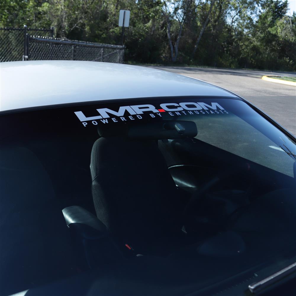 LMR.com Windshield Banner  - Silver w/ Red Dot