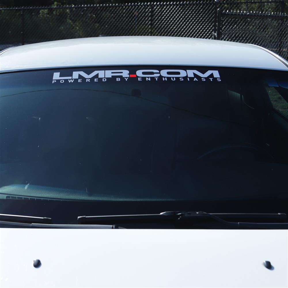 LMR.com Windshield Banner  - White w/ Red Dot