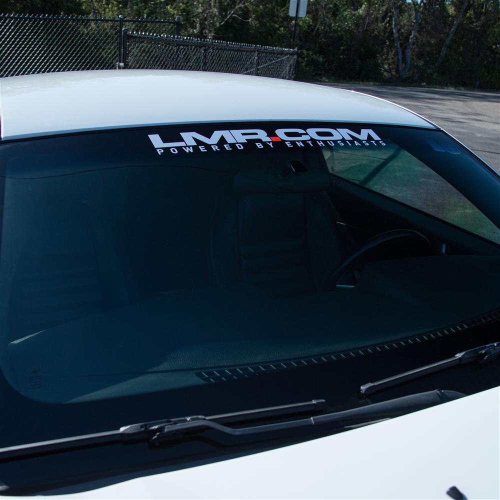LMR.com Windshield Banner  - White w/ Red Dot