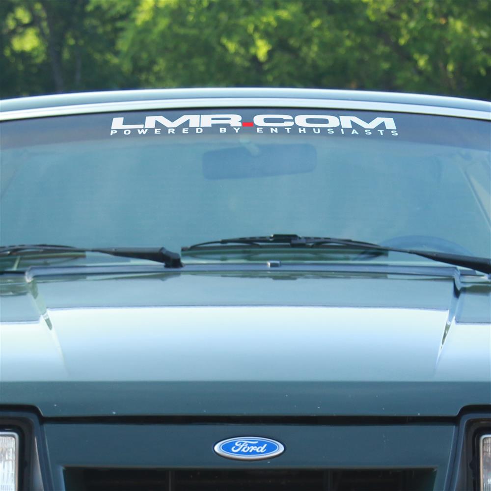 LMR.com Windshield Banner  - White w/ Red Dot
