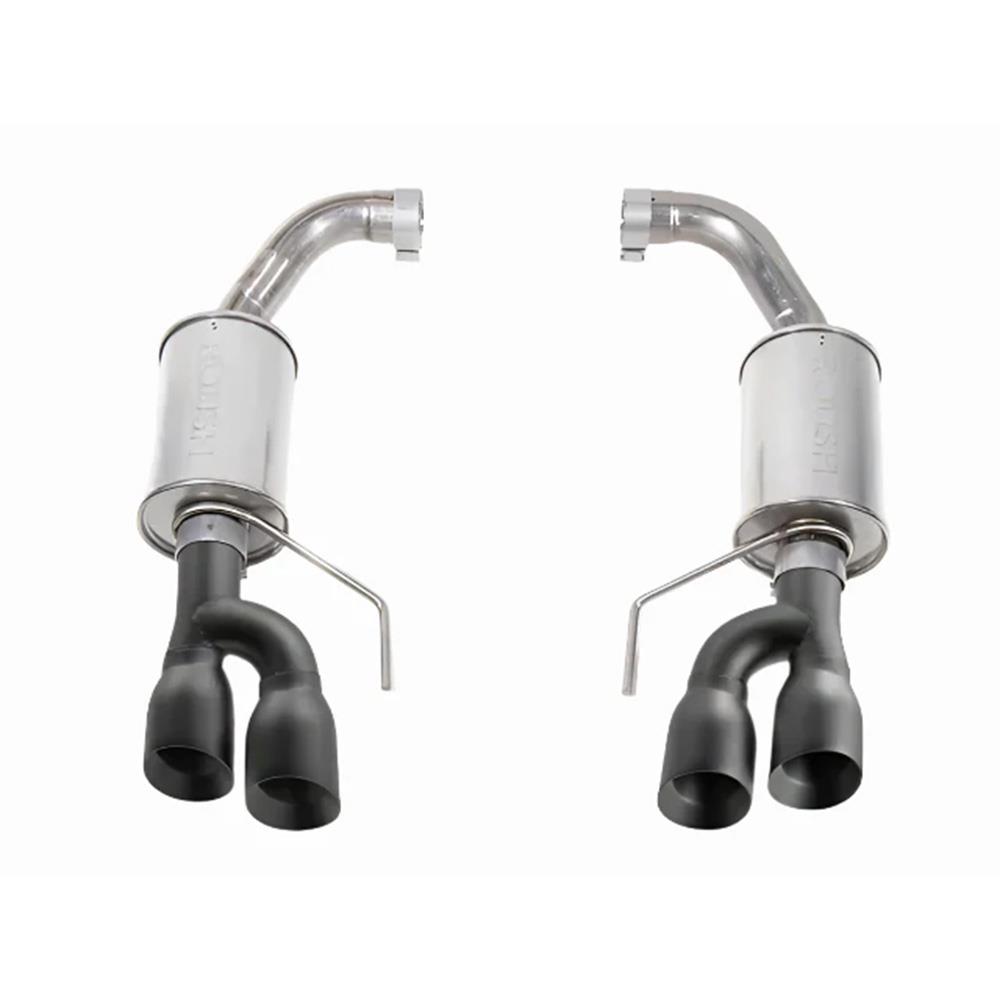 2018-26 Mustang Roush Axle Back Exhaust Kit - Non-Active Exhaust  - Black Quad Tips