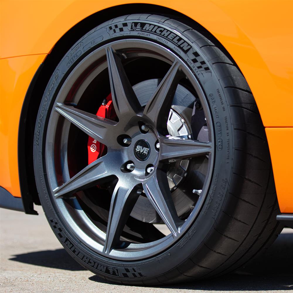 2020-2022 Mustang SVE CFX Forged Wheel & Michelin Sport 4S Tire Kit - 20x11/11.5 - Gloss Graphite GT500