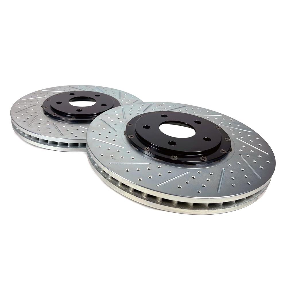 2024-26 Mustang Baer EradiSpeed 2-Piece Front Brake Rotors - 15.4"  - Drilled & Slotted