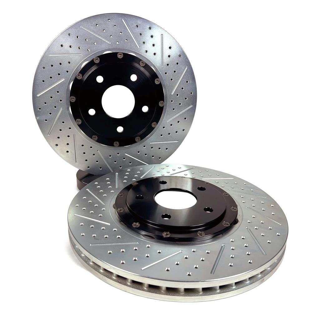 2024-26 Mustang Baer EradiSpeed 2-Piece Front Brake Rotors - 15.4"  - Drilled & Slotted