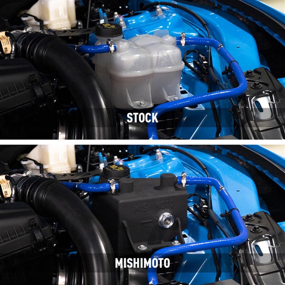2024-26 Mustang Mishimoto  Aluminum Coolant Tank - Black