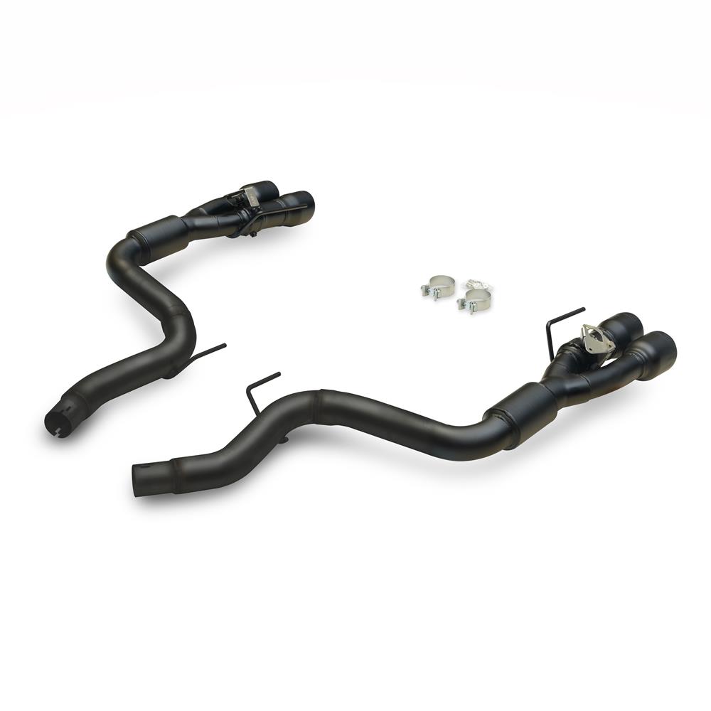 2024-2026 Mustang 5.0/2.3 Flowmaster Outlaw Axle Back Exhaust w/ Active Exhaust - Black Tips