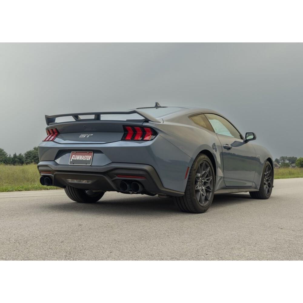 2024-2026 Mustang 5.0/2.3 Flowmaster Outlaw Axle Back Exhaust w/ Active Exhaust - Black Tips