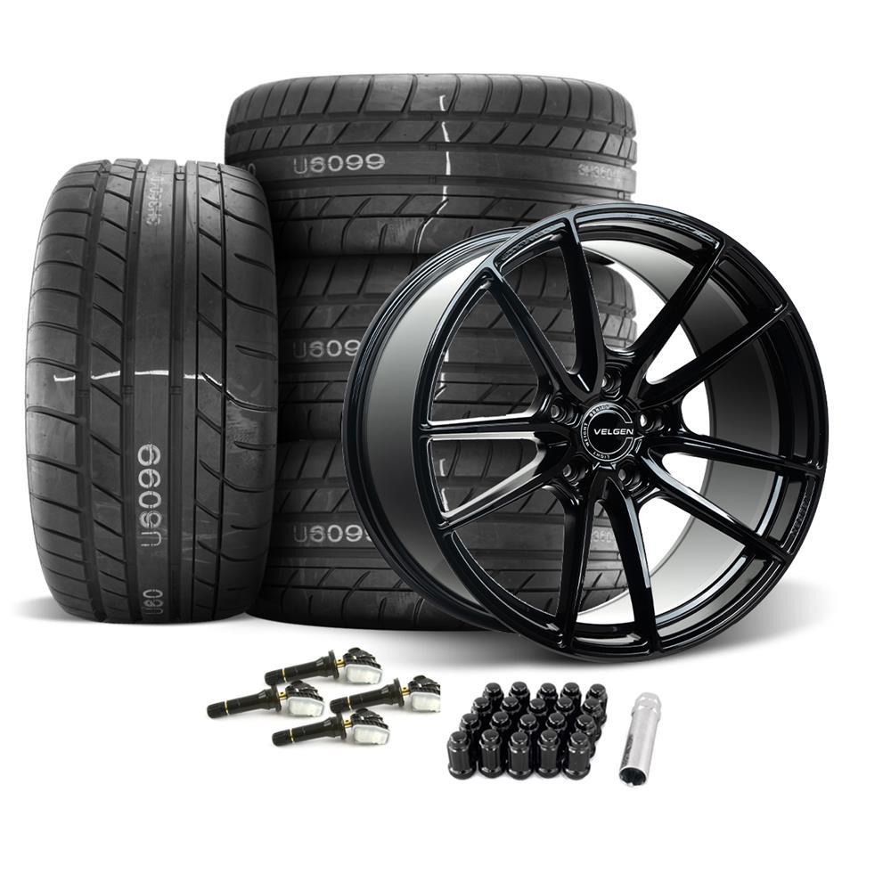 2024-26 Mustang Velgen VF5 Wheel & M/T Tire Kit - 20x10/11  - Gloss Black
