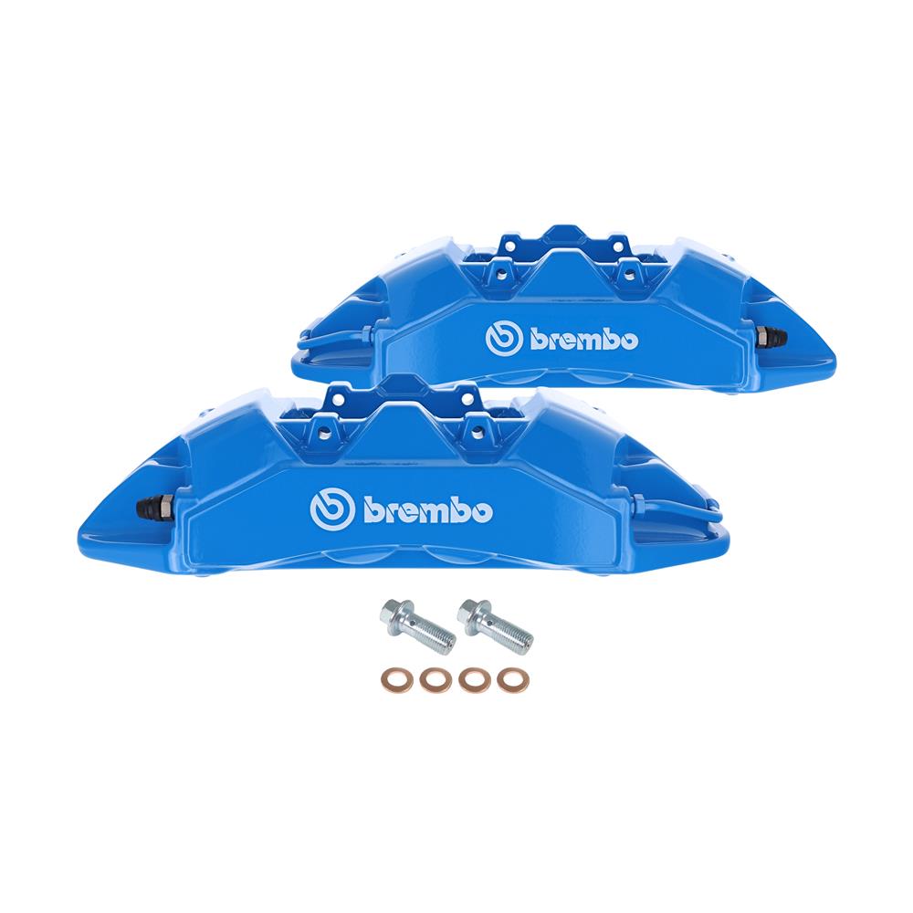 2024-26 Mustang Brembo Rear Brake Caliper Kit  - Grabber Blue Performance Pack
