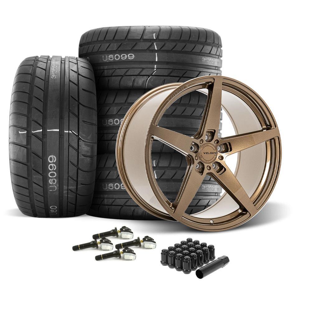 2024-26 Mustang Velgen Classic5 V2 Wheel & MT Tire Kit - 20x10/11  - Gloss Bronze