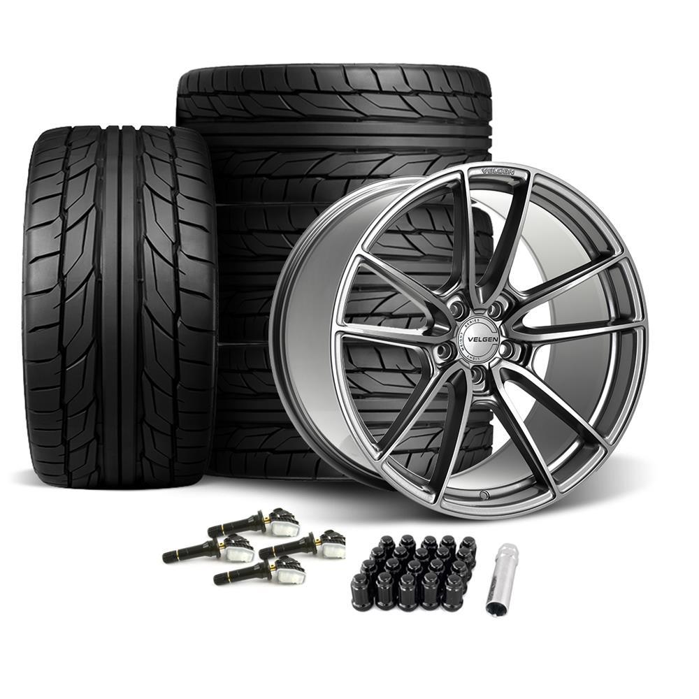 2024-26 Mustang Velgen VF5 Wheel & Nitto Tire Kit - 20x10/11  - Gloss Gunmetal