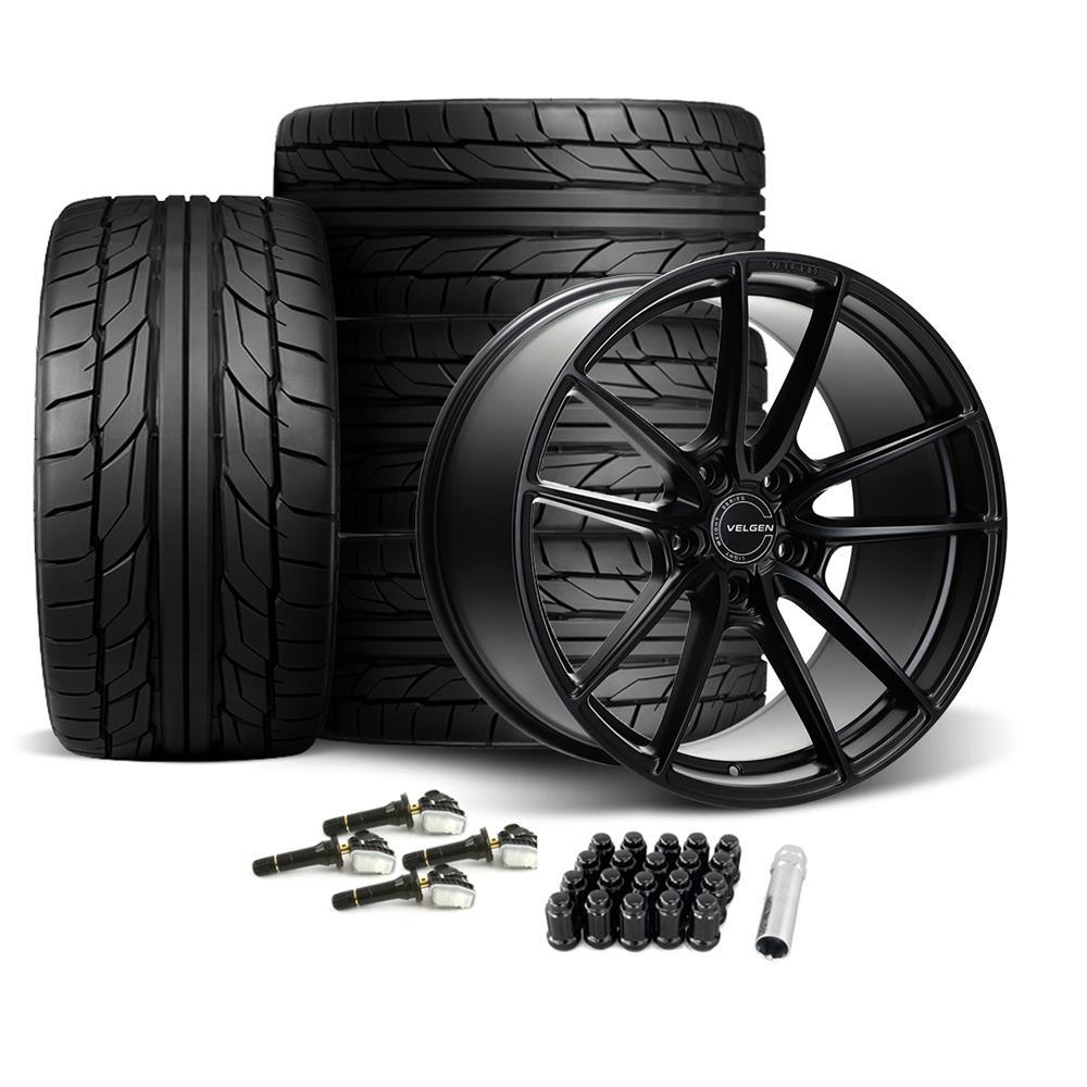 2024-26 Mustang Velgen VF5 Wheel & Nitto Tire Kit - 20x10/11  - Satin Black
