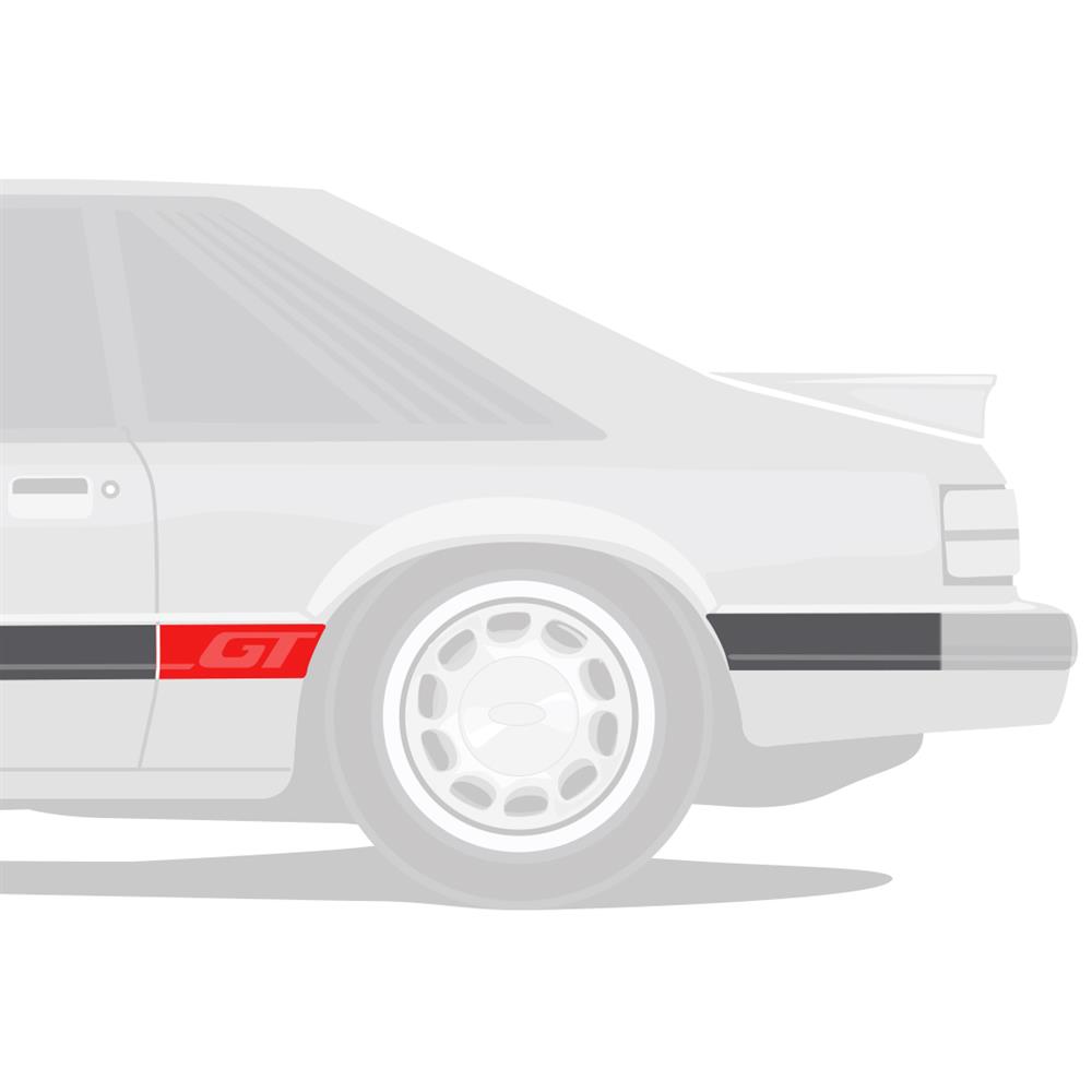 1985-86 Mustang GT Front of Quarter Panel Molding Kit