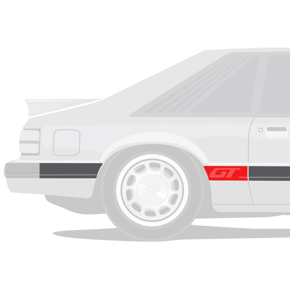 1985-86 Mustang GT Front of Quarter Panel Molding Kit