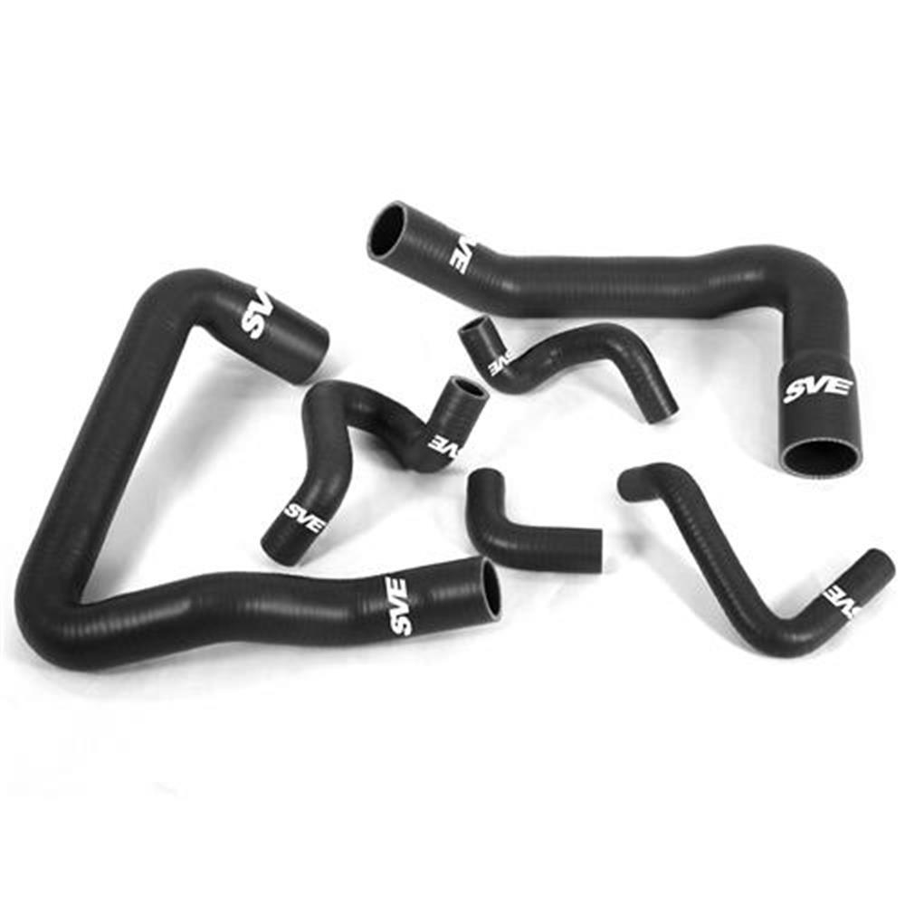1986-93 Mustang SVE Aluminum Radiator & Contour Fan Kit  - Black 5.0
