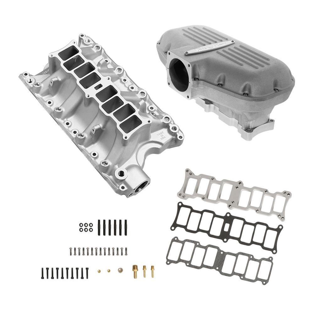 1986-95 Mustang Trick Flow Box-R-Series Intake Manifold  - Silver 5.8