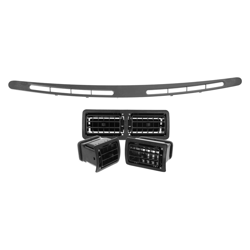 1987-93 Mustang A/C Dash & Defrost Vent Register Kit  - Black