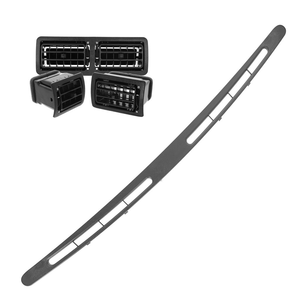 1987-93 Mustang A/C Dash & Defrost Vent Register Kit  - Black