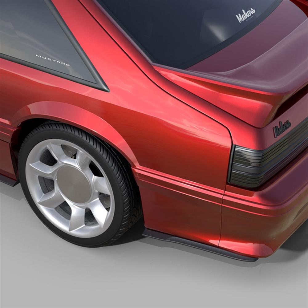 1987-93 Mustang Makers Garage ABS Rear Splitters GT