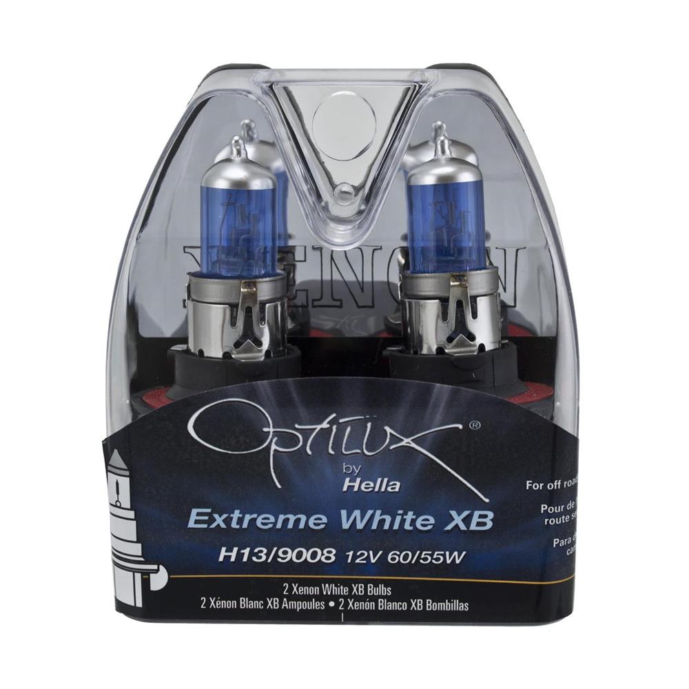 2005-2012 Mustang Hella H13 Optilux Extreme White Headlight Bulbs