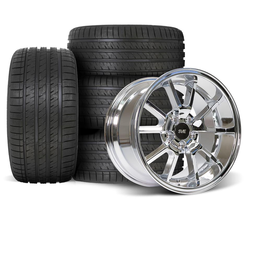 1994-2004 Mustang SVE FR500 Wheel & Sumitomo Tire Kit - 18X9/10 - Chrome