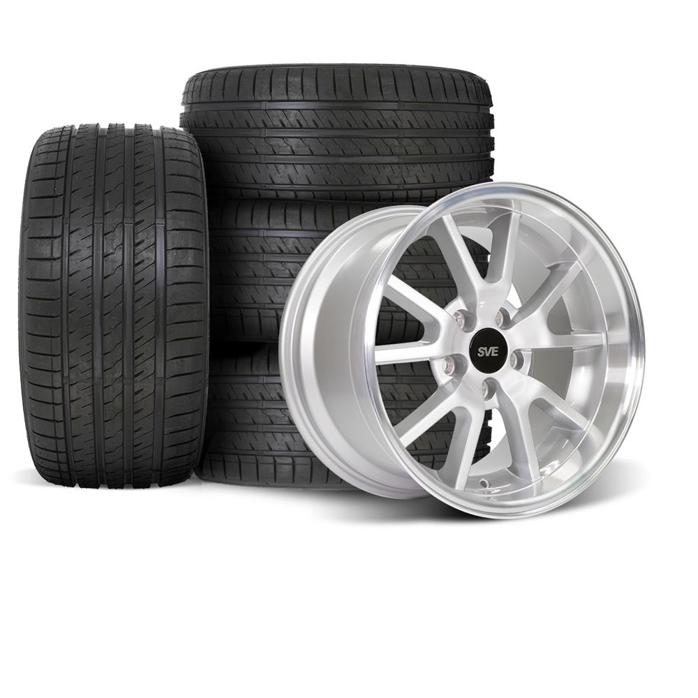 1994-2004 Mustang SVE FR500 Wheel & Sumitomo Tire Kit - 18X9/10 - Silver