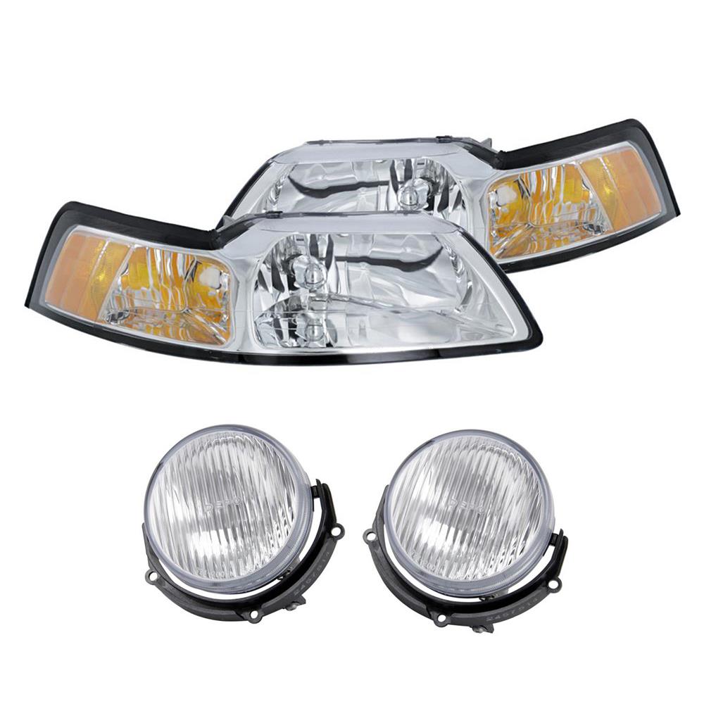 1999-00 Mustang Headlight & Fog Light Kit Cobra