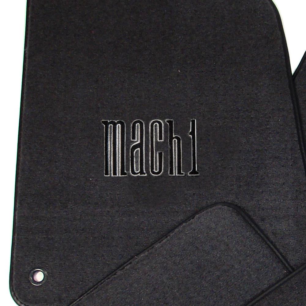 1999-04 Mustang ACC Floor Mats with Mach 1 Logo  - Dark Charcoal