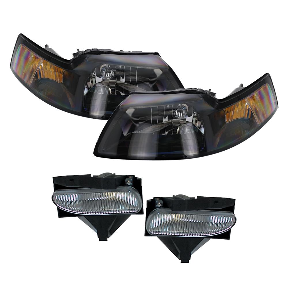 1999-04 Mustang Headlight & Fog Light Kit GT/Mach 1